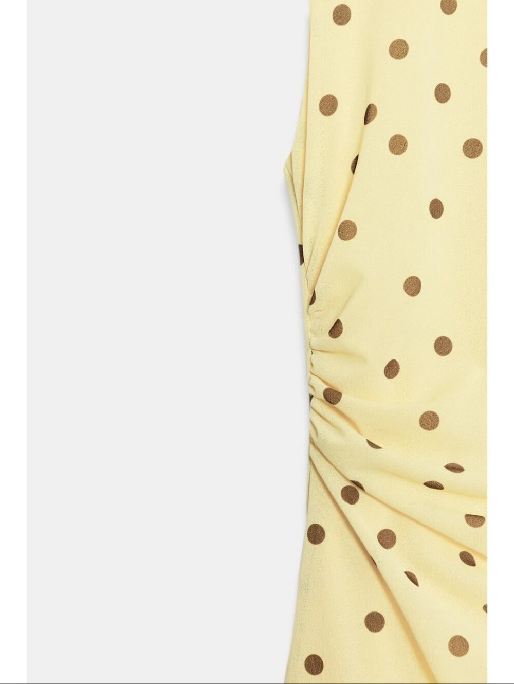 ZARA FLOWY POLKA DOT DRESS YELLOW NWT - Picture 10 of 11